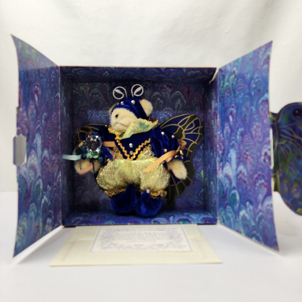 Muffy VanderBear Bear in Butterfly Costume Purple Velvet Box Limited Ed COA Tag